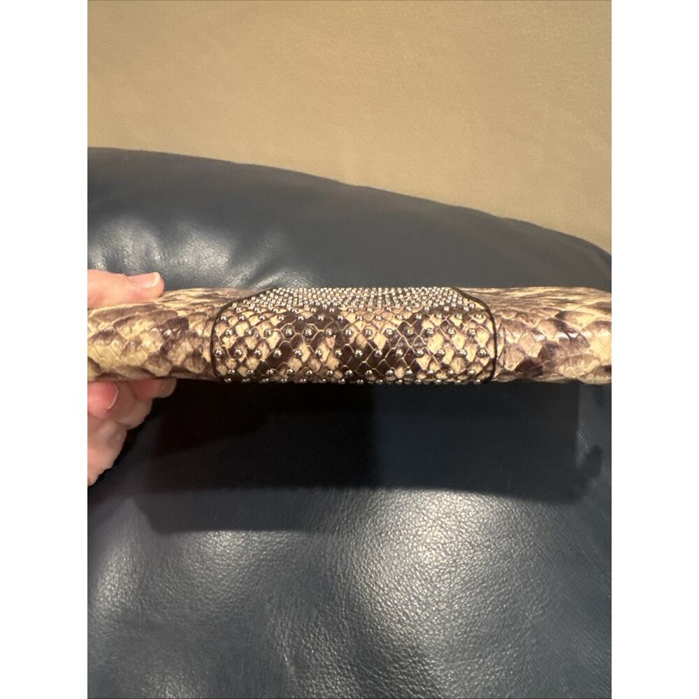 Michael Kors Snakeskin Embossed Studded Leather Wallet - Picture 8 of 8